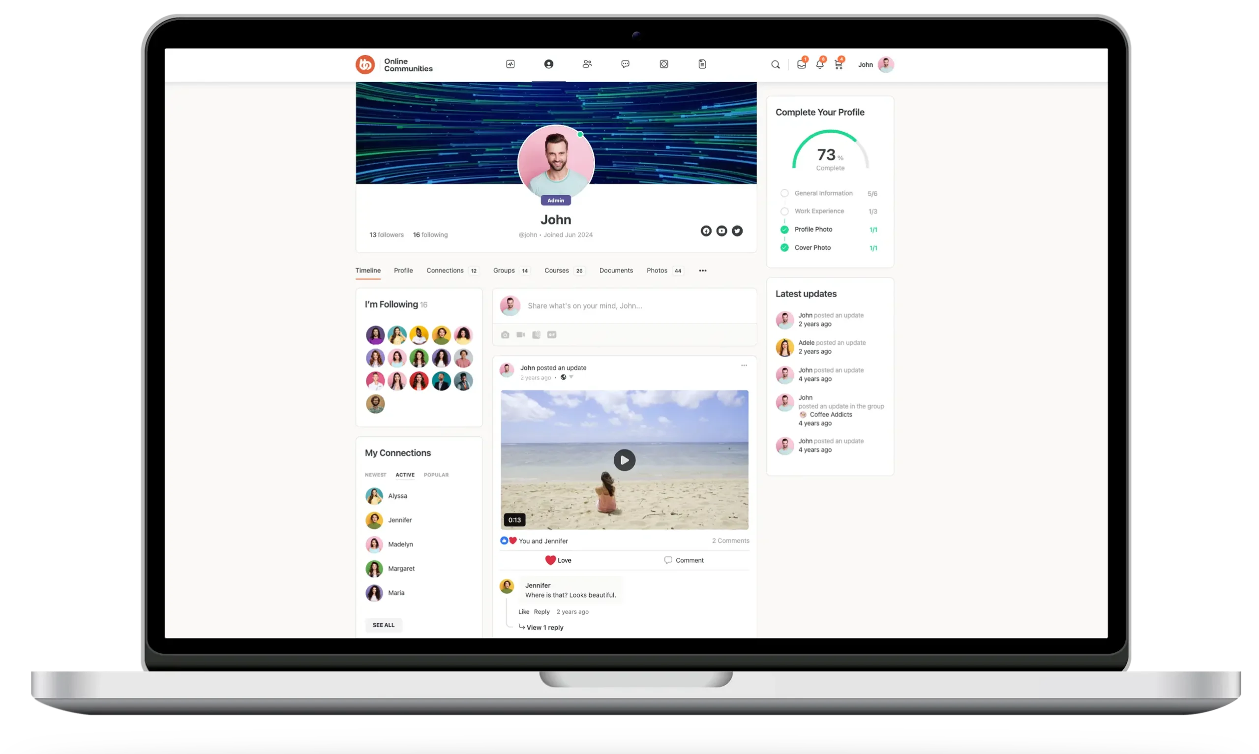 Réalisation Saas réseaux sociaux